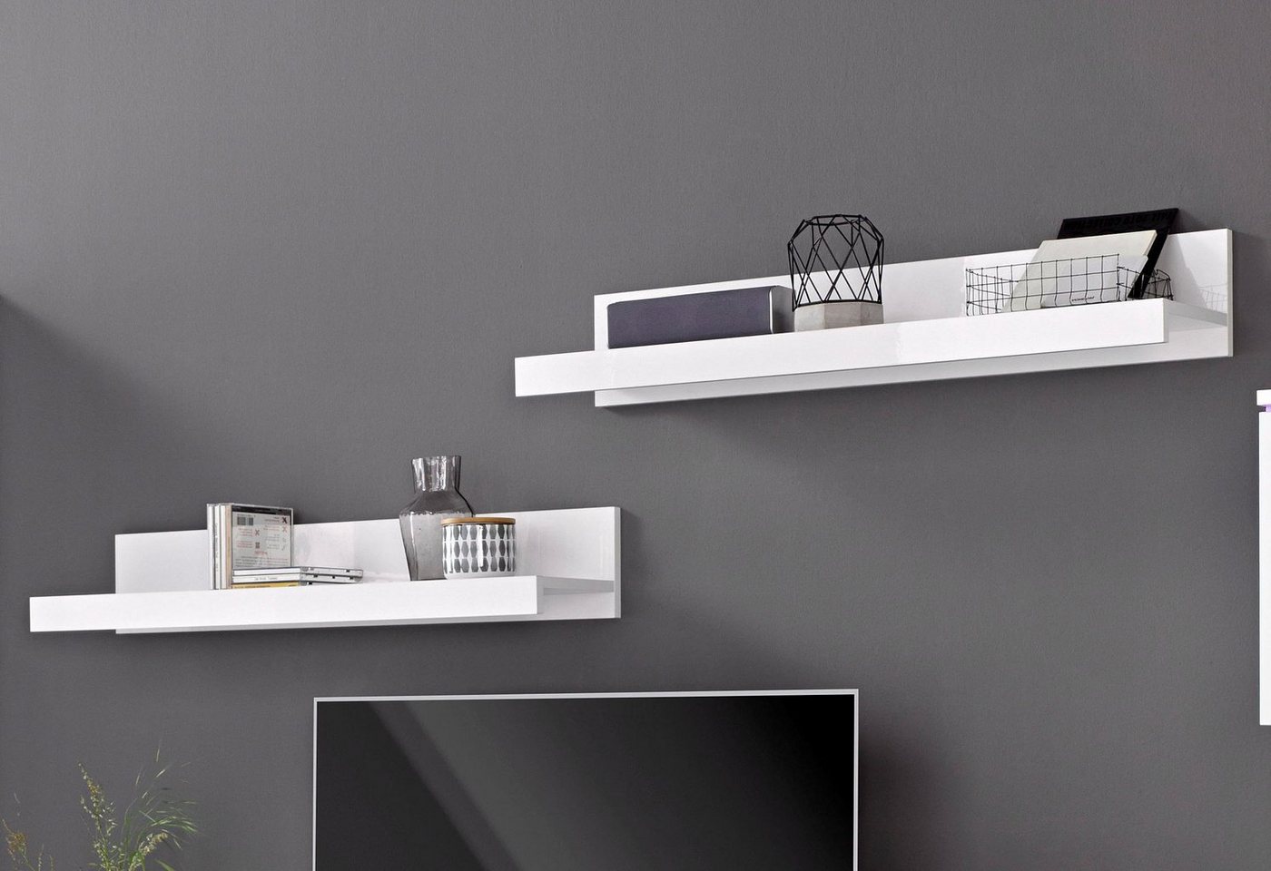 OTTO home Wandboard India,Breite 90 cm, Set 2-tlg praktisches Regal für die Wand, Set 2-tlg., Das Wandregal viel Stauraum – Bild 3 von 5