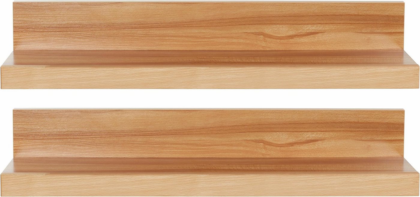 OTTO home Wandregal Logo,teilmassiv, Breite: je 90 cm, Set 2-tlg., Ablageflächen Massivholz,in 4 Schritten montierbar – Bild 3 von 5
