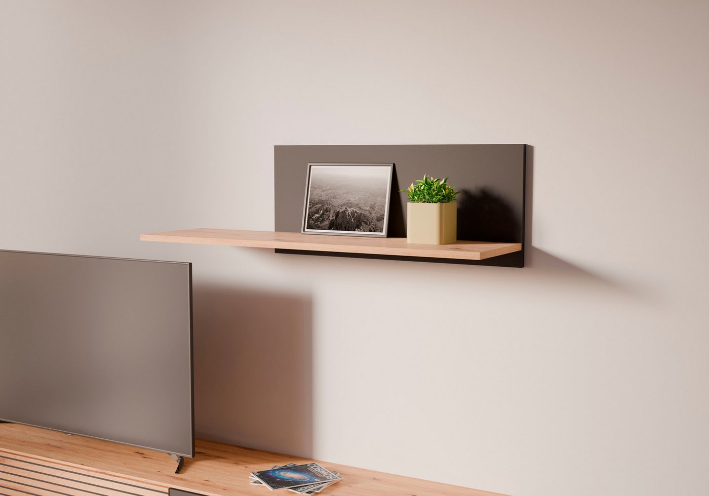 OTTO home Wandregal Wandboard, Praktisch, für jeden Raum, trendfarbig, perfekt zur Gestaltung moderner Wände, Breite 95cm – Bild 2 von 3