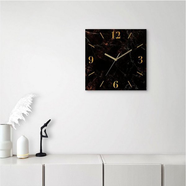 OTTO home Wanduhr Marmor (wahlweise mit Quarz- oder Funkuhrwerk, lautlos ohne Tickgeräusche)