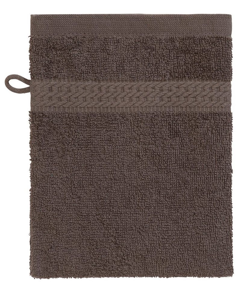 OTTO home Waschhandschuh Juna, 6 Waschhandschuhe 16x21, 100% Baumwolle, Set und als Serie, (6-St), Handtuch-Set, mit Bordüre, Handtücher in Uni-Farben, weich – Bild 3 von 5