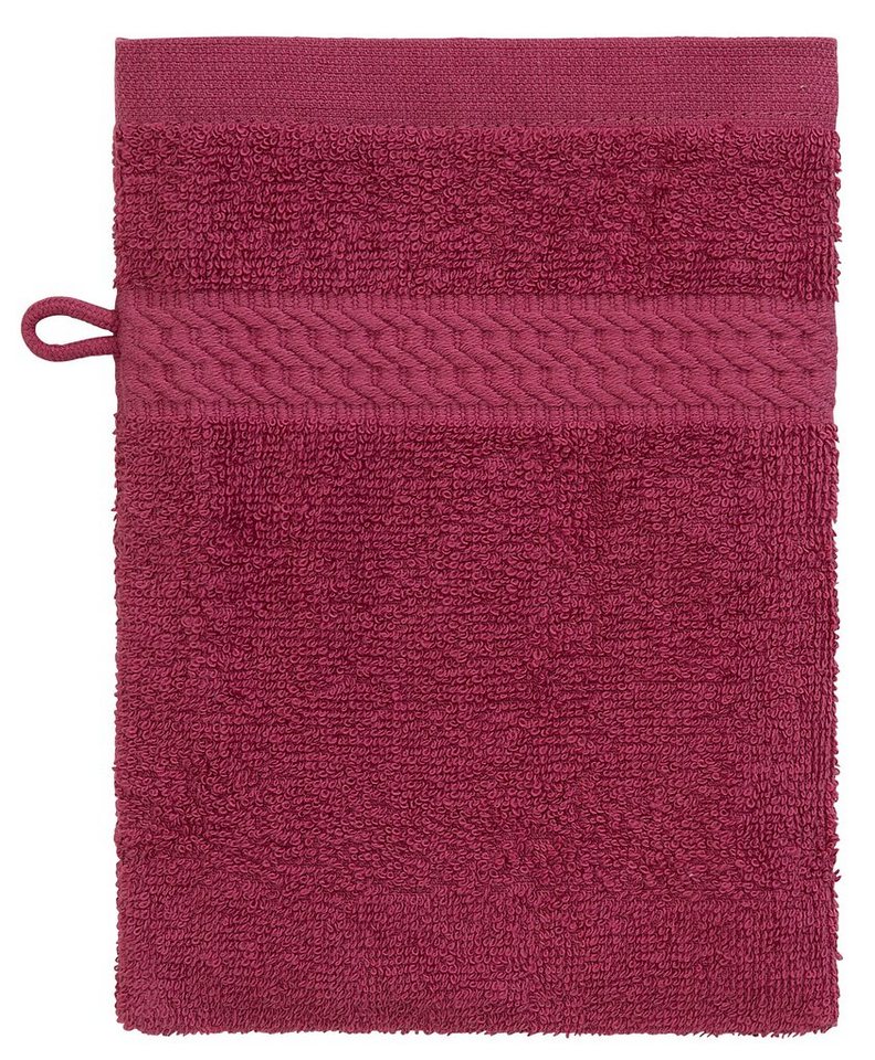 OTTO home Waschhandschuh Juna, 6 Waschhandschuhe 16x21, 100% Baumwolle, Set und als Serie, (6-St), Handtuch-Set, mit Bordüre, Handtücher in Uni-Farben, weich – Bild 3 von 5