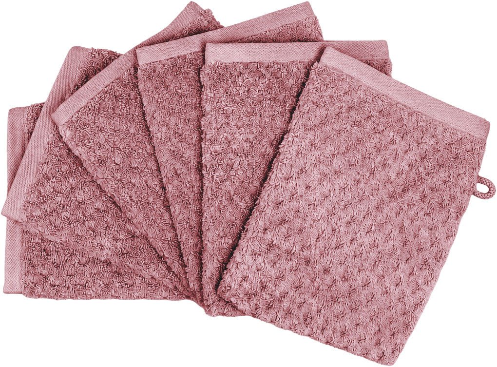OTTO home Waschlappen Corrin, 6 Premium Waschlappen, 500 gr/m², 16x22cm, (6-St), 100% Baumwolle, mit Struktur, weich, 5 Jahre Garantie – Bild 3 von 5