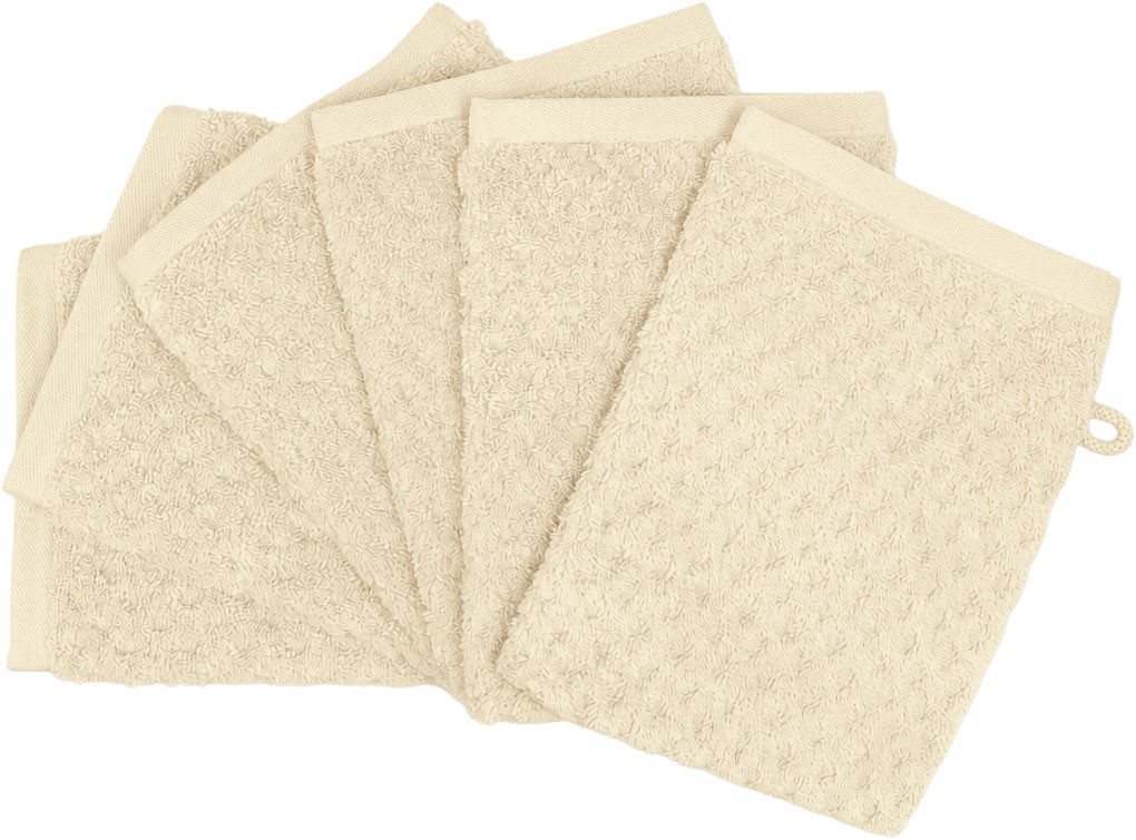 OTTO home Waschlappen Corrin, 6 Premium Waschlappen, 500 gr/m², 16x22cm, (6-St), 100% Baumwolle, mit Struktur, weich, 5 Jahre Garantie – Bild 3 von 5