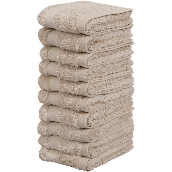 OTTO home Waschlappen Vanessa, 10 Seiftücher, 30x30cm, in Standard- und Premium-Qualität, (Set, 10-St), Handtücher mit Bordüre, 100% Baumwolle, einfarbig, weich