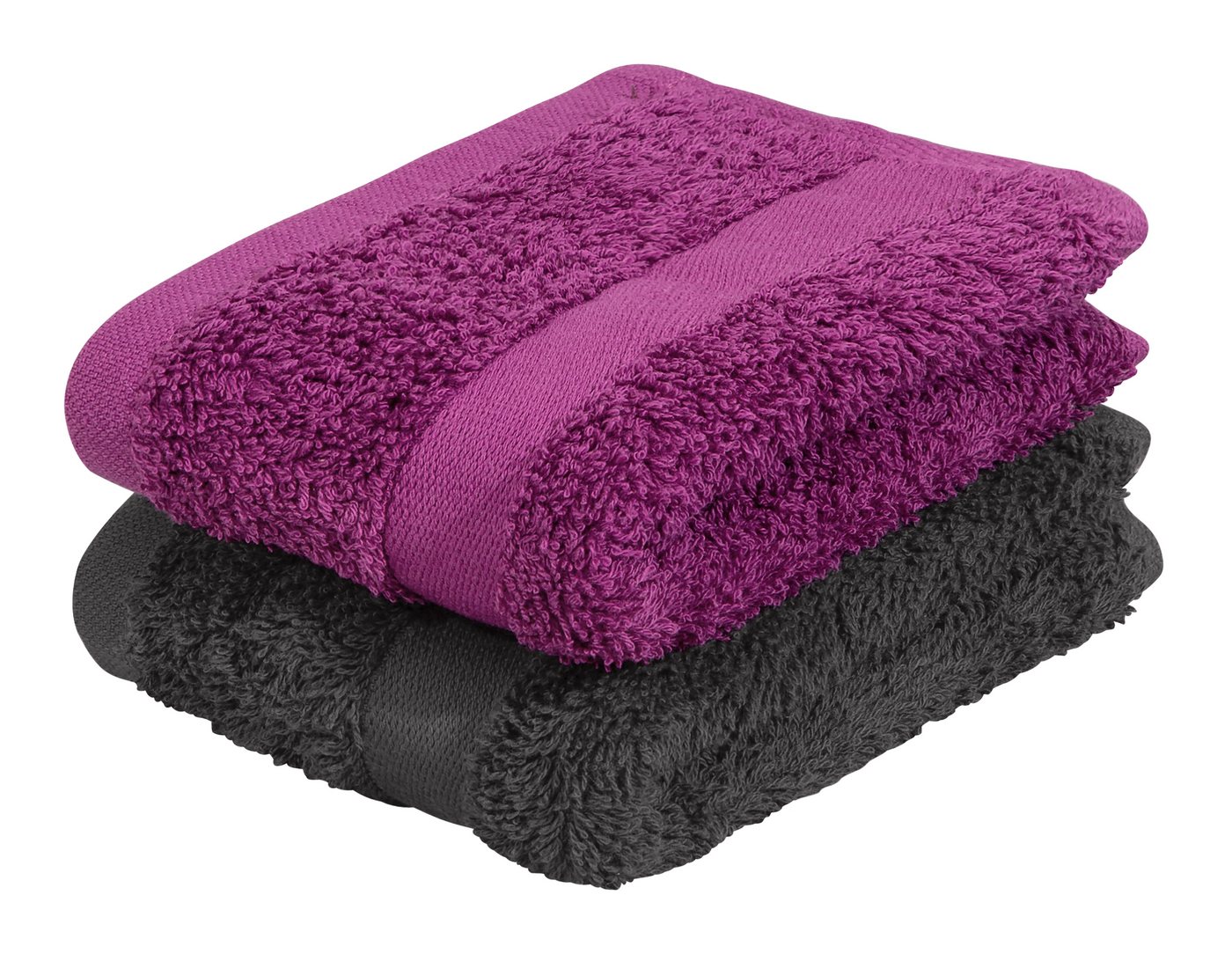 OTTO home Waschlappen Vanessa, 10 Seiftücher, 30x30cm, in Standard- und Premium-Qualität, (Set, 10-St), Handtücher mit Bordüre, 100% Baumwolle, einfarbig, weich – Bild 5 von 5