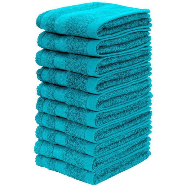 OTTO home Waschlappen Vanessa, 10 Seiftücher, 30x30cm, in Standard- und Premium-Qualität, (Set, 10-St), Handtücher mit Bordüre, 100% Baumwolle, einfarbig, weich