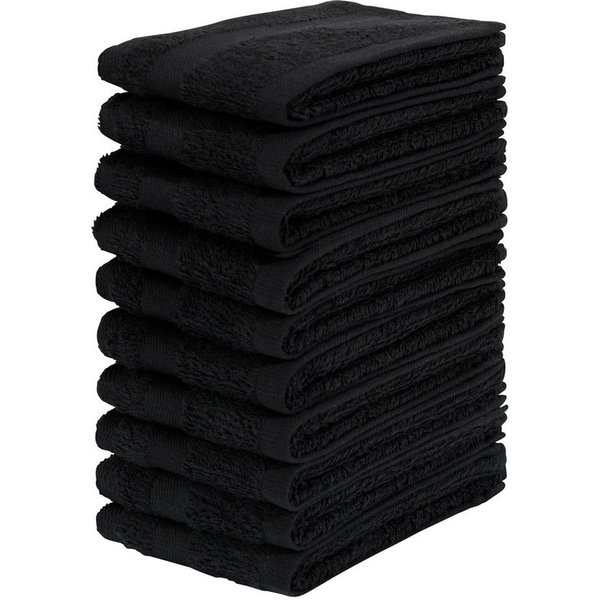 OTTO home Waschlappen Vanessa, 10 Seiftücher, 30x30cm, in Standard- und Premium-Qualität, (Set, 10-St), Handtücher mit Bordüre, 100% Baumwolle, einfarbig, weich