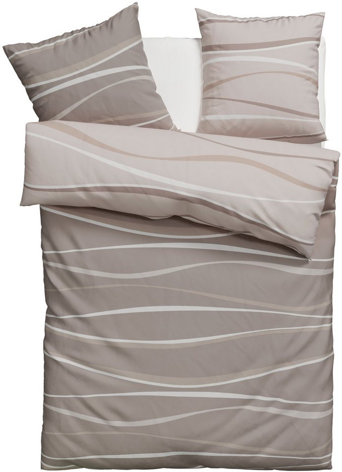 OTTO home Wendebettwäsche Alvara, Linon, 2 teilig, in Gr. 135x200 oder 155x220 cm, 100% Baumwolle, grafisches Motiv – Bild 2 von 5
