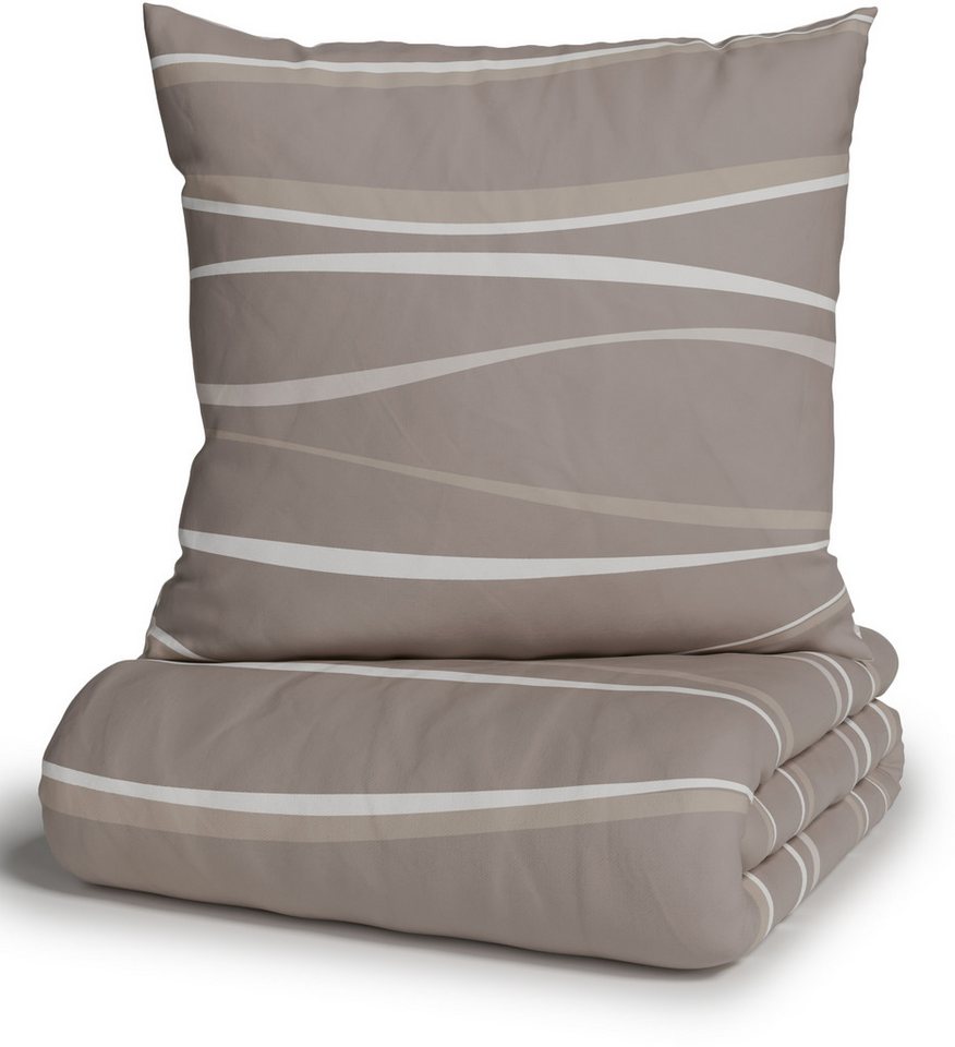 OTTO home Wendebettwäsche Alvara, Linon, 2 teilig, in Gr. 135x200 oder 155x220 cm, 100% Baumwolle, grafisches Motiv – Bild 5 von 5