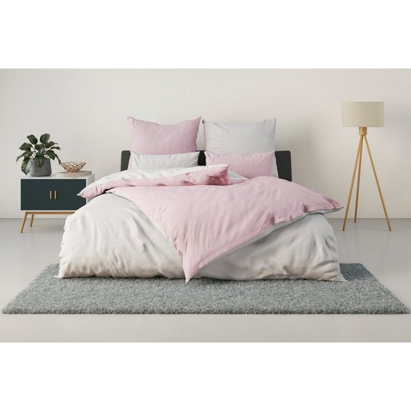 OTTO home Wendebettwäsche Desner2 100% Microfaser, extra weich, allergikerfreundlich, Microfaser, 3 teilig, Premium Qualität, uni, schnell trocknend, pflegeleic