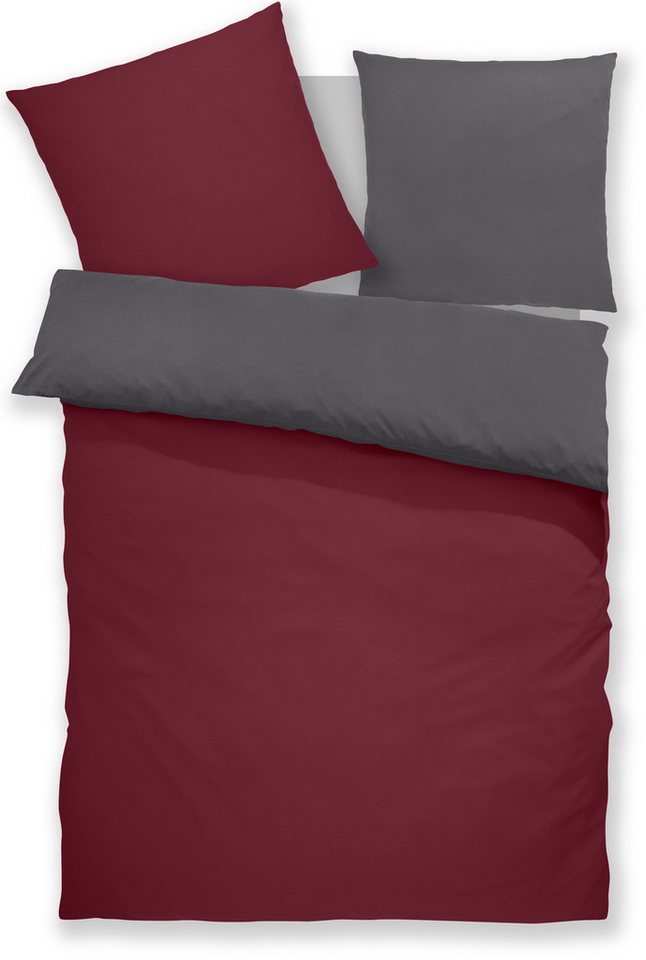 OTTO home Wendebettwäsche Desner2 100% Microfaser, extra weich, allergikerfreundlich, Microfaser, 2 teilig, Premium Qualität, uni, schnell trocknend, pflegeleic – Bild 2 von 5