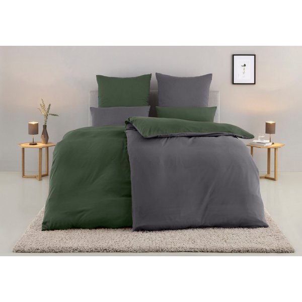 OTTO home Wendebettwäsche Desner2 100% Microfaser, extra weich, allergikerfreundlich, Microfaser, 2 teilig, Premium Qualität, uni, schnell trocknend, pflegeleic