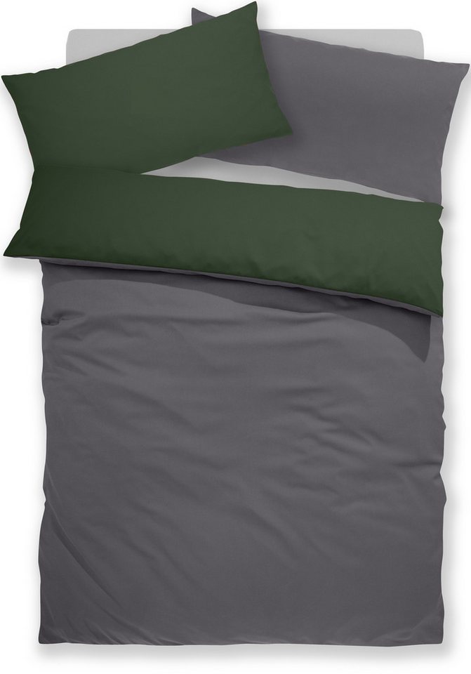 OTTO home Wendebettwäsche Desner2 100% Microfaser, extra weich, allergikerfreundlich, Microfaser, 2 teilig, Premium Qualität, uni, schnell trocknend, pflegeleic – Bild 2 von 5