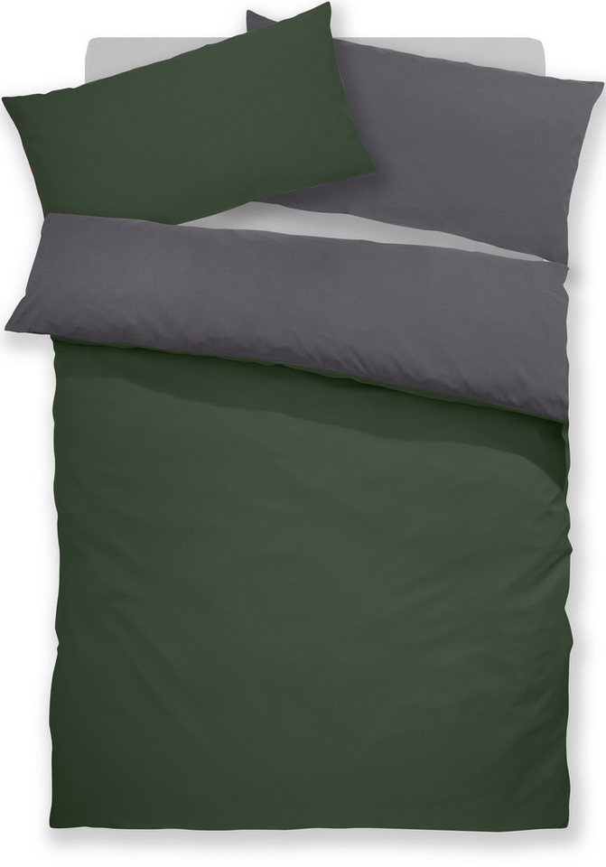 OTTO home Wendebettwäsche Desner2 100% Microfaser, extra weich, allergikerfreundlich, Microfaser, 2 teilig, Premium Qualität, uni, schnell trocknend, pflegeleic – Bild 5 von 5