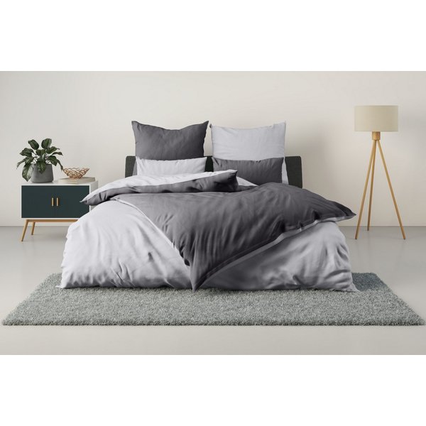OTTO home Wendebettwäsche Desner2 100% Microfaser, extra weich, allergikerfreundlich, Microfaser, 3 teilig, Premium Qualität, uni, schnell trocknend, pflegeleic