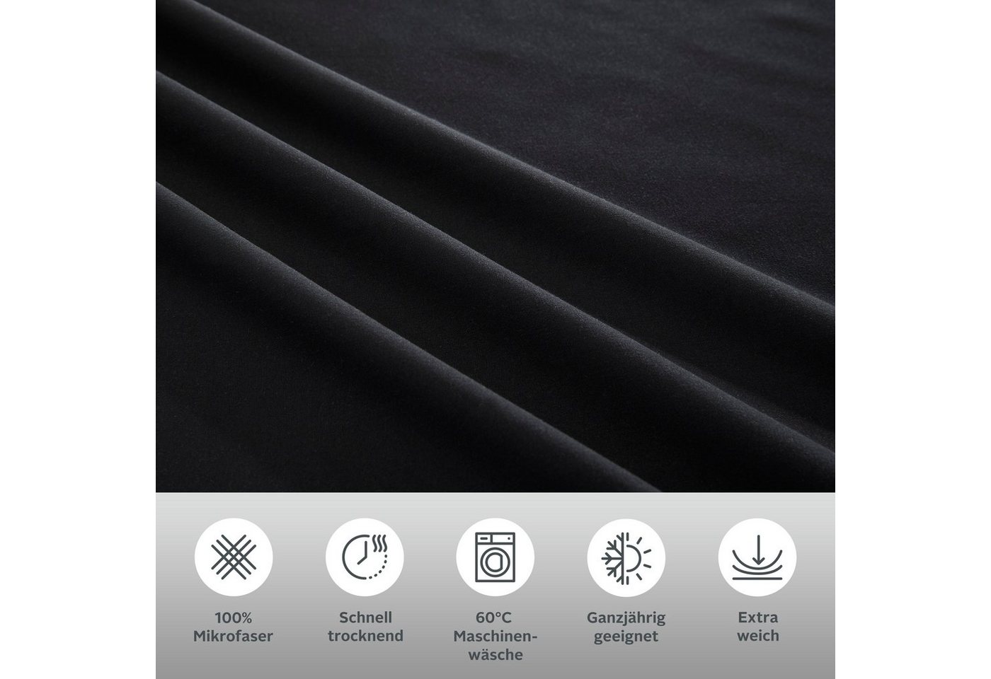 OTTO home Wendebettwäsche Desner2 100% Microfaser, extra weich, allergikerfreundlich, Microfaser, 3 teilig, Premium Qualität, uni, schnell trocknend, pflegeleic – Bild 3 von 5