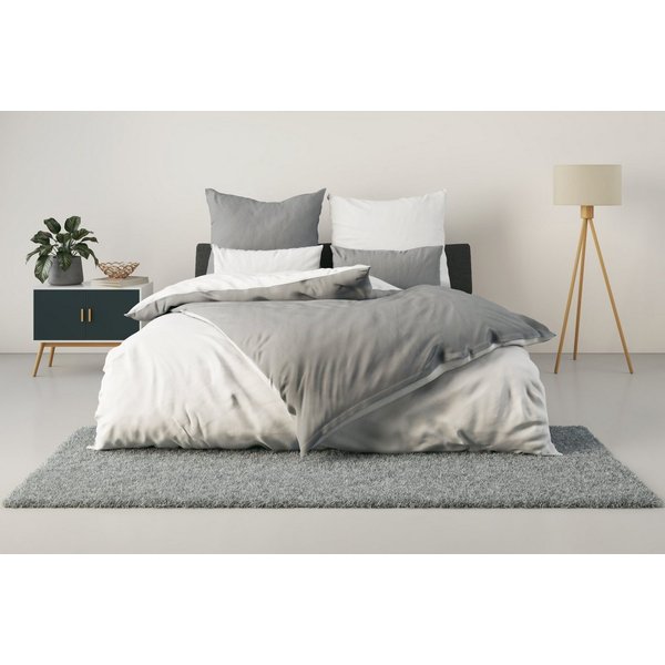 OTTO home Wendebettwäsche Desner2 100% Microfaser, extra weich, allergikerfreundlich, Microfaser, 2 teilig, Premium Qualität, uni, schnell trocknend, pflegeleic
