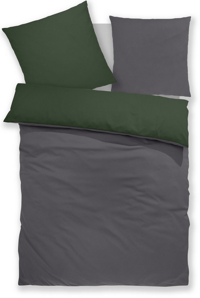 OTTO home Wendebettwäsche Desner2 100% Microfaser, extra weich, allergikerfreundlich, Microfaser, 2 teilig, Premium Qualität, uni, schnell trocknend, pflegeleic – Bild 5 von 5