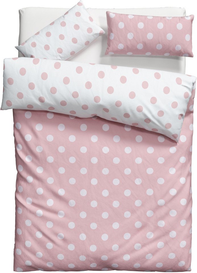 OTTO home Wendebettwäsche Dots, Polycotton recycelt, 2 teilig, ab Größe 135x200 cm, aus recyceltem Material, Bettwäsche mit Punkten – Bild 2 von 5