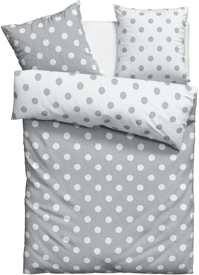 OTTO home Wendebettwäsche Dots, Polycotton recycelt, 2 teilig, ab Größe 135x200 cm, aus recyceltem Material, Bettwäsche mit Punkten – Bild 2 von 5