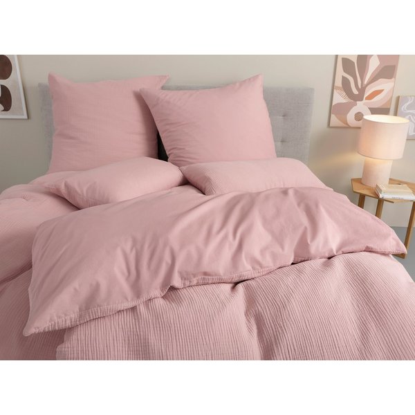 OTTO home Wendebettwäsche Sari3 aus weichem Musselin, Musselin, Renforcé, 2 teilig, NEUHEIT: aus 100% Baumwolle in weichem Musselin, Rückseite Renforcé