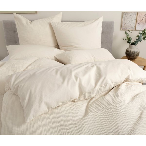OTTO home Wendebettwäsche Sari3 aus weichem Musselin, Musselin, Renforcé, 2 teilig, NEUHEIT: aus 100% Baumwolle in weichem Musselin, Rückseite Renforcé