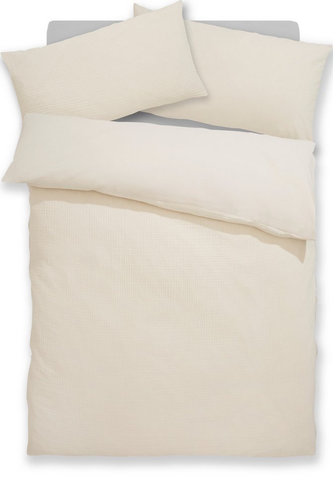 OTTO home Wendebettwäsche Sari3 aus weichem Musselin, Musselin, Renforcé, 2 teilig, NEUHEIT: aus 100% Baumwolle in weichem Musselin, Rückseite Renforcé – Bild 2 von 5