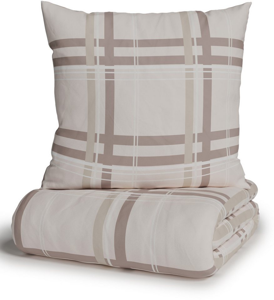 OTTO home Wendebettwäsche Talin, Linon, 2 teilig, ab Gr. 135x200, 100% Baumwolle, Karo-Design, Marke H.I.S. by OTTO home – Bild 5 von 5