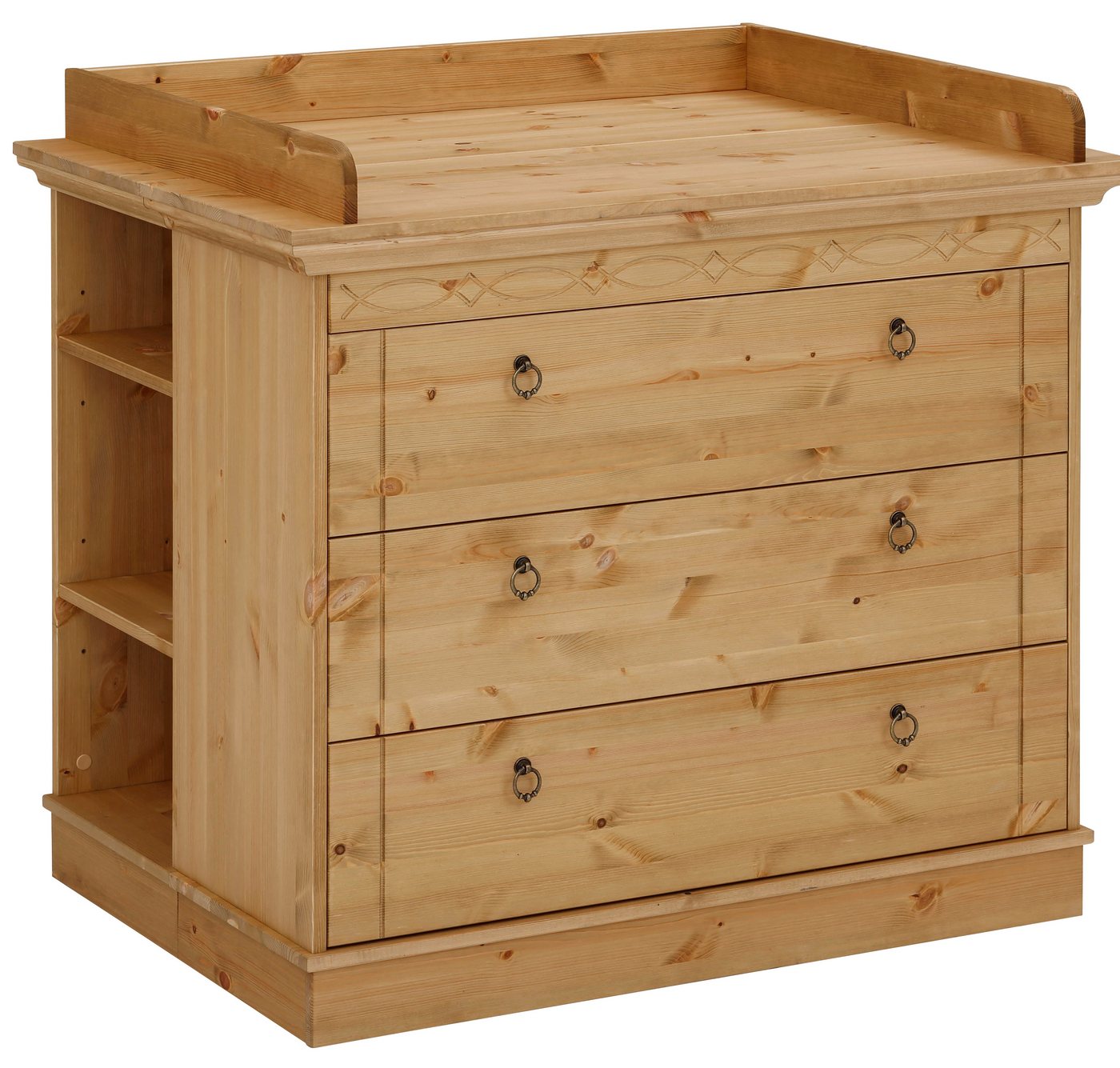 OTTO home Wickelkommode Indra, Landhausstil, viel Stauraum, FSC® zertifiziertes Massivholz, inklusive Unterbauregal und Aufsatz – Bild 2 von 5