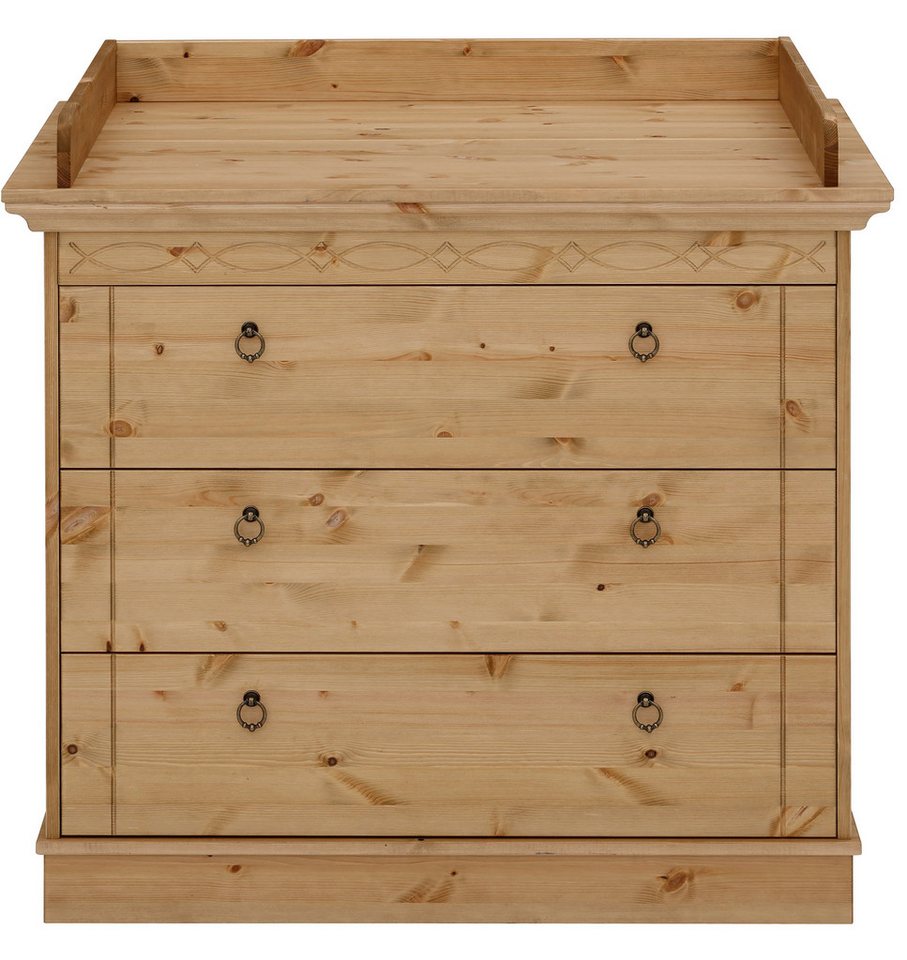 OTTO home Wickelkommode Indra, Landhausstil, viel Stauraum, FSC® zertifiziertes Massivholz, inklusive Unterbauregal und Aufsatz – Bild 4 von 5