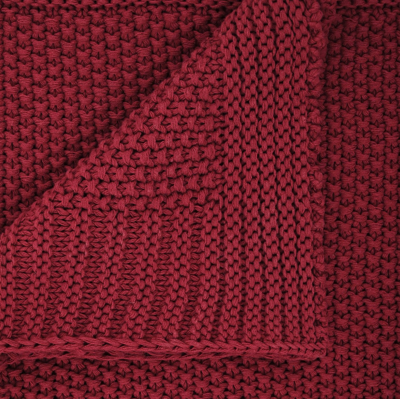 Wohndecke Phelon, 100% Baumwolle, Strick, Tagesdecke, weich & pflegeleicht, OTTO home, 100% Baumwolle, Trendiges Strickmuster, 130 × 170 cm, 540 g/m², weich – Bild 3 von 3