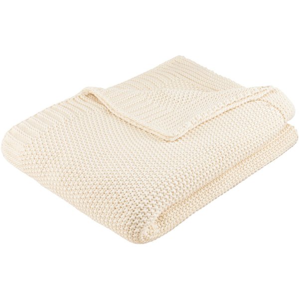 Wohndecke Phelon, 100% Baumwolle, Strick, Tagesdecke, weich & pflegeleicht, OTTO home, 100% Baumwolle, Trendiges Strickmuster, 130 × 170 cm, 540 g/m², weich