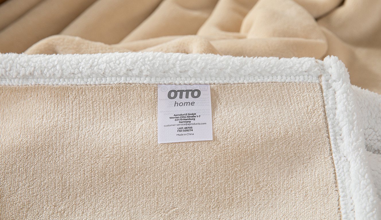 Wohndecke Sennu, Kuscheldecke, Teddy, erstklassige Tagesdecke, OTTO home, 420g/m², flauschige, Wohndecke mit Teddyoptik, Tagesdecke – Bild 3 von 5