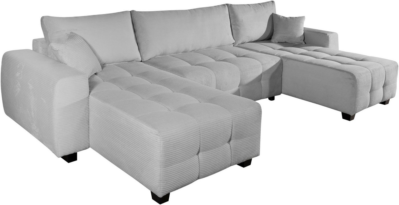 OTTO home Wohnlandschaft Bella U-Form, B: 314 cm, inkl. Schlaffunktion, auch in Cord, inkl. Bettkasten, Bonellfederkern, extra große Liegefläche: 269x135cm – Bild 5 von 5