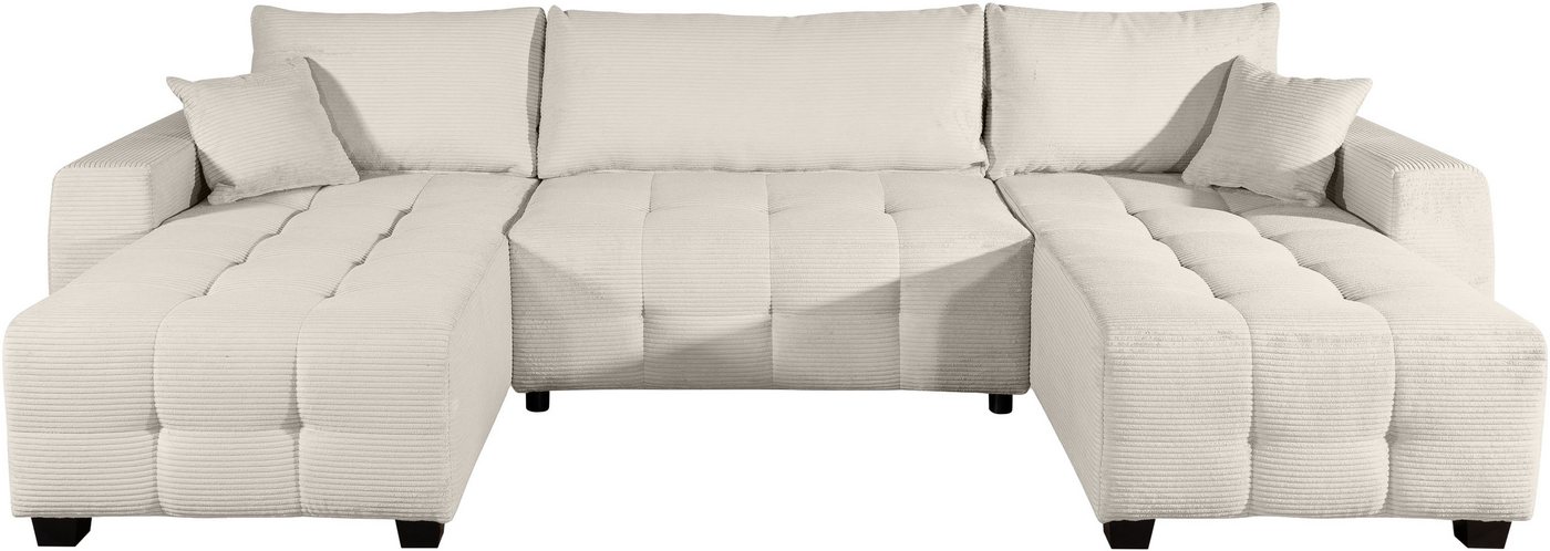 OTTO home Wohnlandschaft Bella U-Form, B: 314 cm, inkl. Schlaffunktion, auch in Cord, inkl. Bettkasten, Bonellfederkern, extra große Liegefläche: 269x135cm – Bild 2 von 5