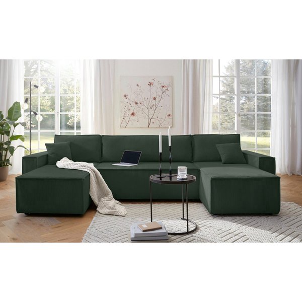 OTTO home Wohnlandschaft CASSI L-Form, 311cm - OTTO. Verlässliche Qualität., Schlaffunktion (133/270), Bettkasten, Cord, Unser Tiefpreis