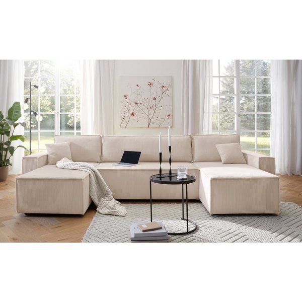 OTTO home Wohnlandschaft CASSI L-Form, 311cm - OTTO. Verlässliche Qualität., Schlaffunktion (133/270), Bettkasten, Cord, Unser Tiefpreis