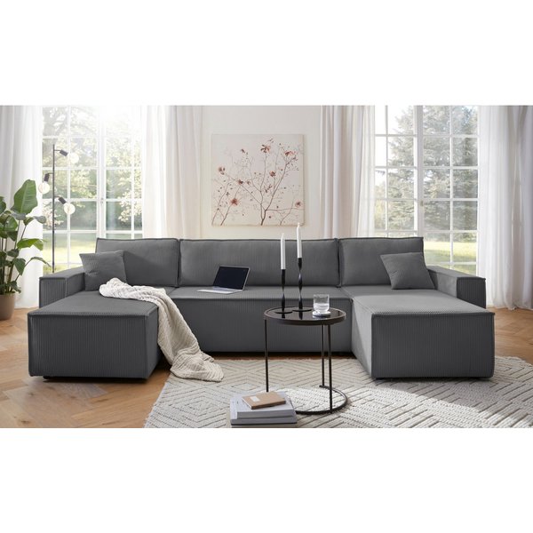 OTTO home Wohnlandschaft CASSI L-Form, 311cm - OTTO. Verlässliche Qualität., Schlaffunktion (133/270), Bettkasten, Cord, Unser Tiefpreis