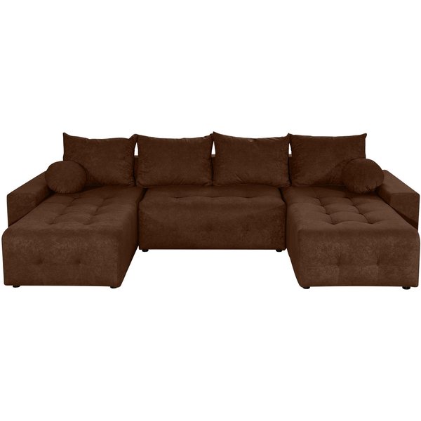 OTTO home Wohnlandschaft Jessy U-Form, B: 313 cm, in Cord & weiteren Bezügen, Schlaffunktion, Bettkasten, Tonnentaschenfederkern-Polsterung
