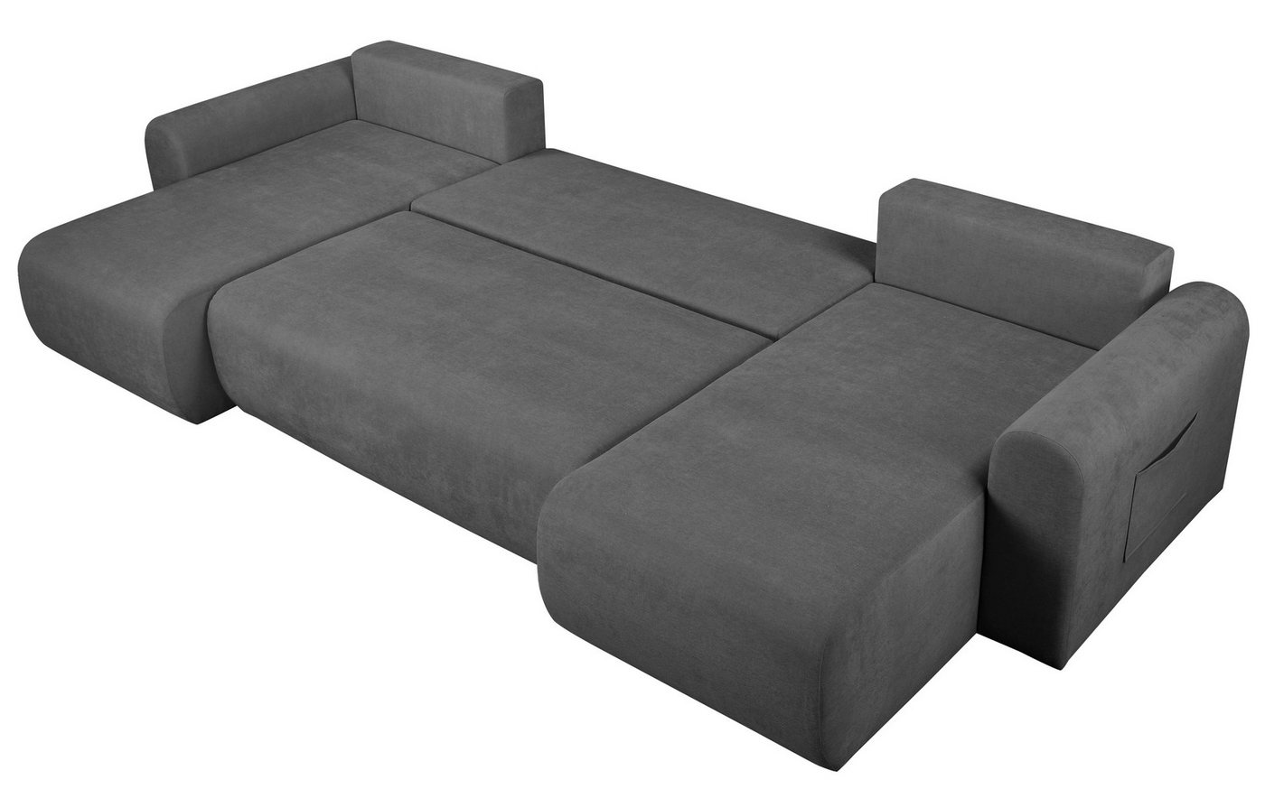 OTTO home Wohnlandschaft JONAA Feinstruktur, U-Form, 311 cm. -OTTO. Verlässliche Qualität, Tonnentaschen-Federkern, Bettkasten, Schlafsofa (133/270) – Bild 5 von 5