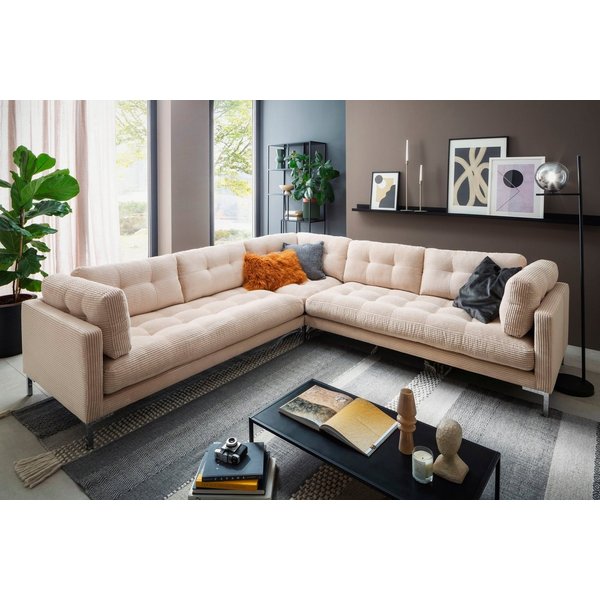OTTO home Wohnlandschaft Landau U-Form, in Cord-Stoff mit Metallfuß