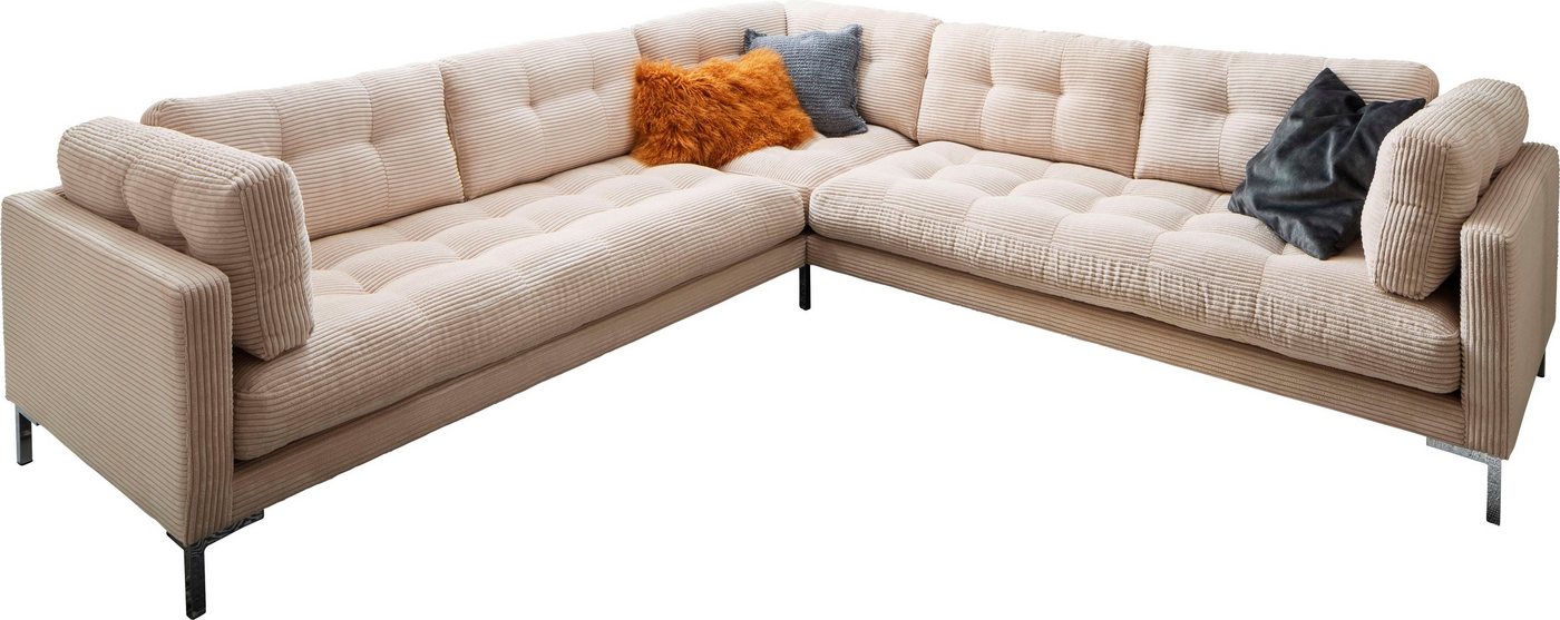 OTTO home Wohnlandschaft Landau U-Form, in Cord-Stoff mit Metallfuß – Bild 2 von 5