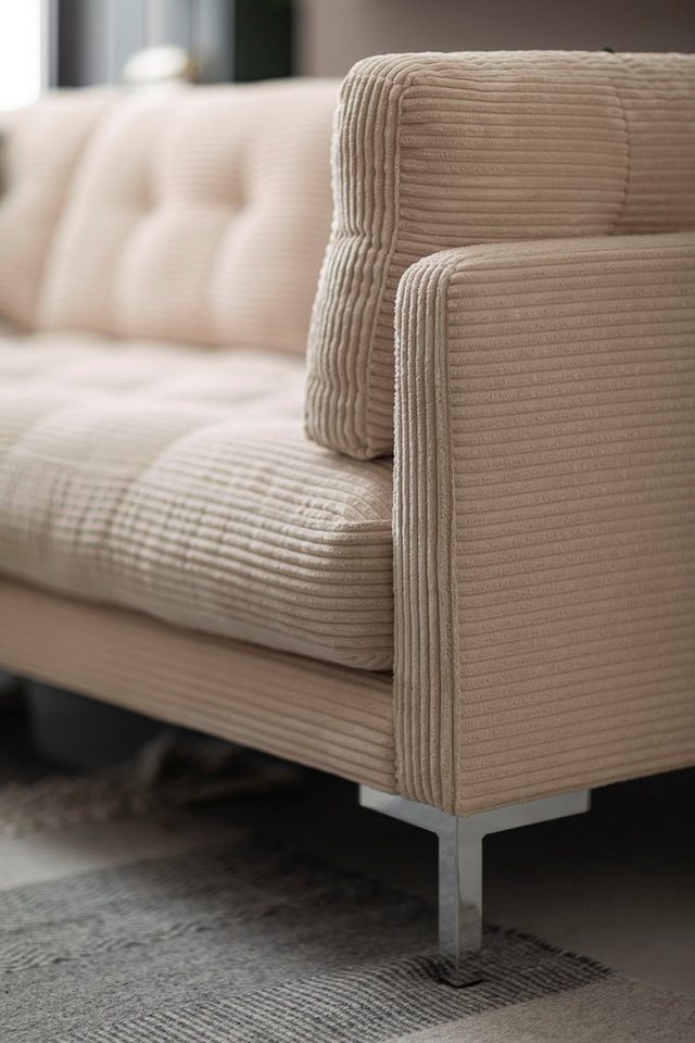 OTTO home Wohnlandschaft Landau U-Form, in Cord-Stoff mit Metallfuß – Bild 4 von 5