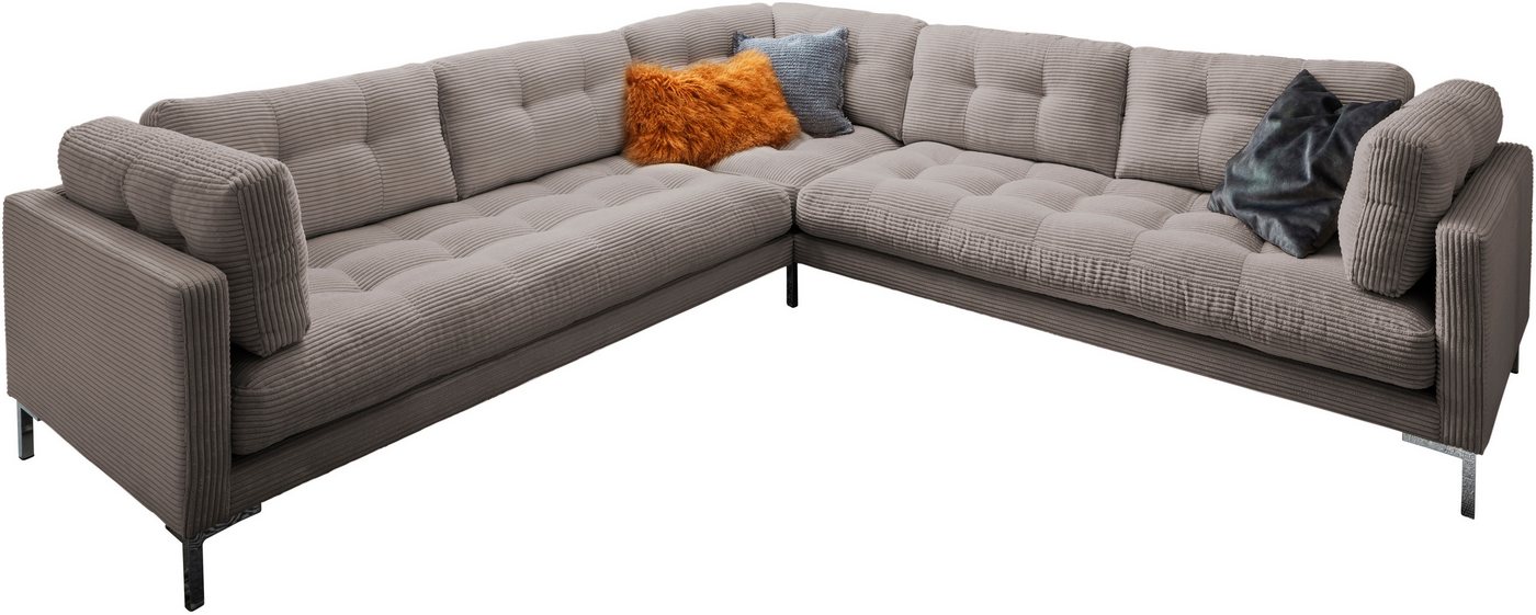 OTTO home Wohnlandschaft Landau U-Form, in Cord-Stoff mit Metallfuß – Bild 2 von 5