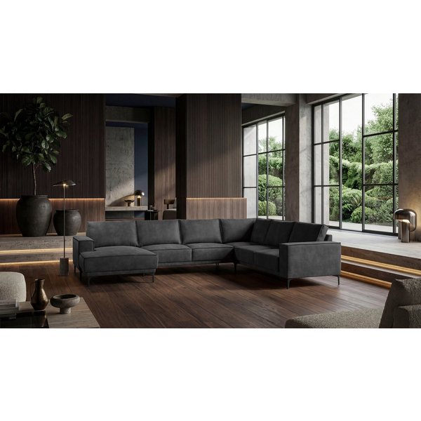 OTTO home Wohnlandschaft OLAND Luxus-Microfaser U-Form, XXL, B: 342 cm, Skandi-Design