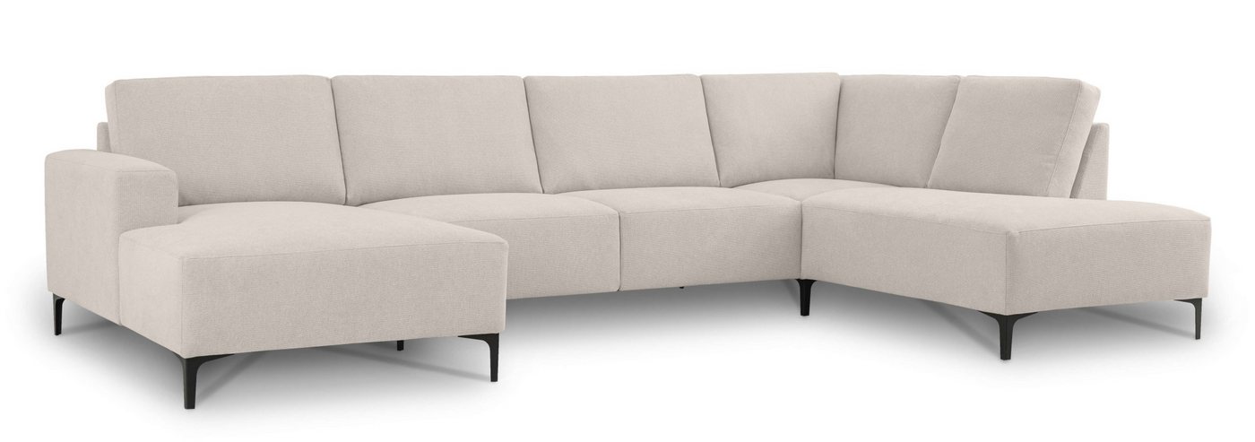 OTTO home Wohnlandschaft Tournon U-Form, XXL Sofa, Breite 333 cm, Webstoff, Chenille, Designsofa im nordischen Stil, Wellenunterfederung, Metallfüße – Bild 5 von 5