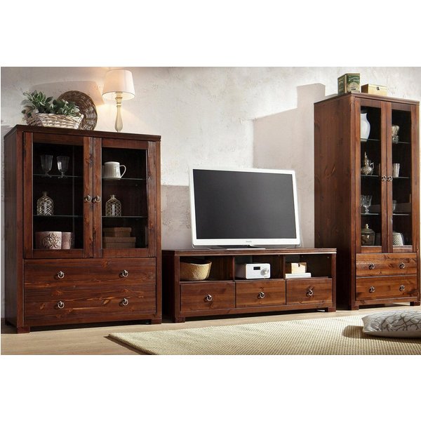 OTTO home Wohnwand Gotland, (Set, 3-St), bestehend aus 1 Highboard, 1 TV-Lowboard und 1 Vitrine