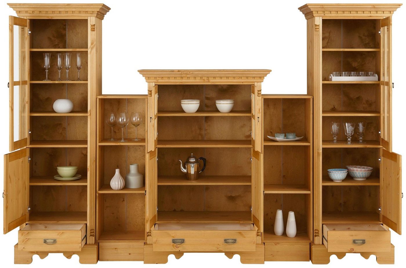 OTTO home Wohnwand Milan, (5-St), aus massiver Kiefer, FSC® zertifiziert – Bild 4 von 5