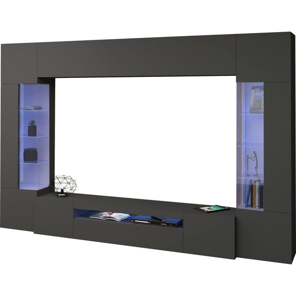 OTTO home Wohnwand New Egypt, (4-St., Breite 290cm), bestehend aus 2 Stauraumvitrinen, 1 Lowboard, 1 Hängeschrank